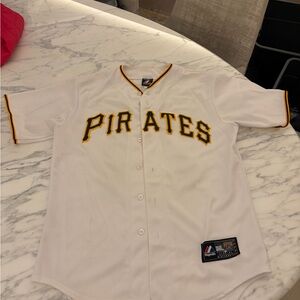 Majestic White and Yellow Pirates Jersey